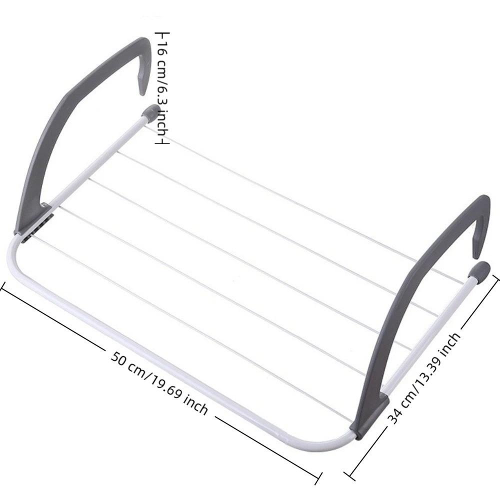 Space Saving Clothes Drying Rack Collapsible Balcony Drying Rack Foldable Clothes Hanger  Bathroom