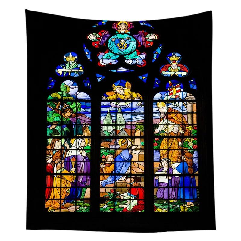 Спальня Небесный Психоделический Гобелен Красочные Окна Настенные Колдовские Украшения 100x75cm