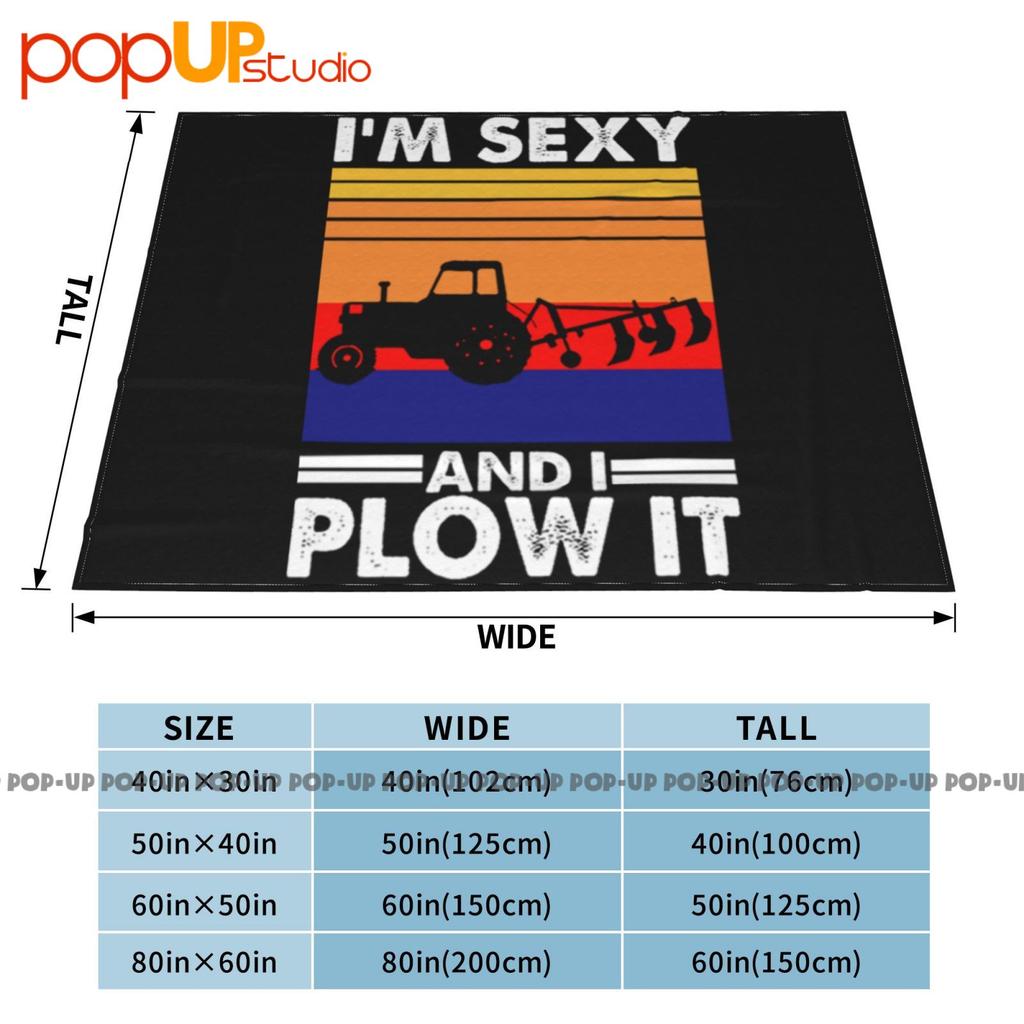 Farmer I'M Sexy And I Plow It Vintage Ultra-Soft Blanket Quilt Winter Sofa Cover Bed Covers
