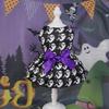 Pumpkin Print Dog Dresses Cats Halloween Dress Up Skirt Bowknot Dress Theme Party Clothes Small Cats Dog 2Leg Photo Outfit
