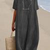 Spot 2026 spring and summer new women's clothing versatile hot sale explosion casual thin skirt solid color cotton and linen