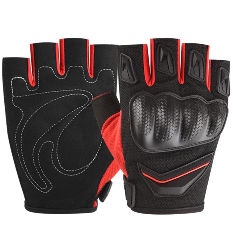 

Велоперчатки с полупальцами one size fits all красный