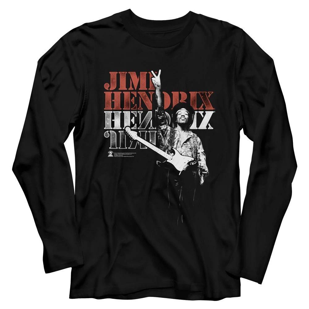 Jimi Hendrix Peace Black L/S Music Shirt 120