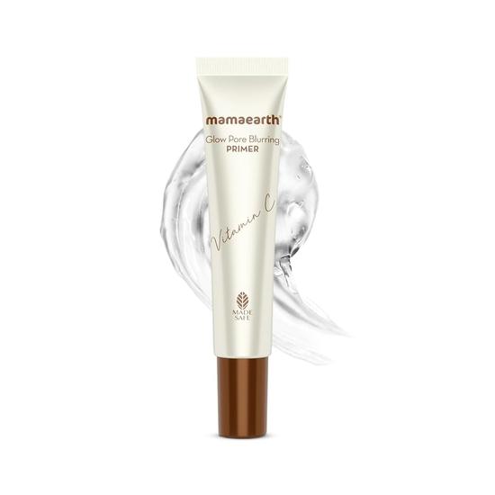 Mamaearth Glow Pore Blurring Primer with Vitamin C & Turmeric - 25 g| Enhances Skin’s Glow | Blurs Pores | Helps Makeup Last Long