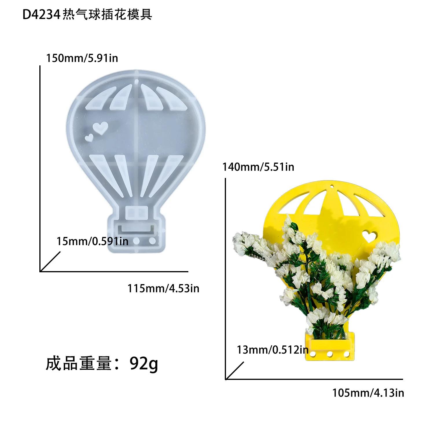 

Top Quality Romantic Hot Air Balloon Flower Ornament Silicone Mold DIY Gypsum Handmade Decoration Pendant Resin Mold Handicrafts