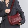 Women's Soft Leather Bag Vintage Mother Bag PU Large Capacity Middle-Aged Shoulder Crossbody Bag