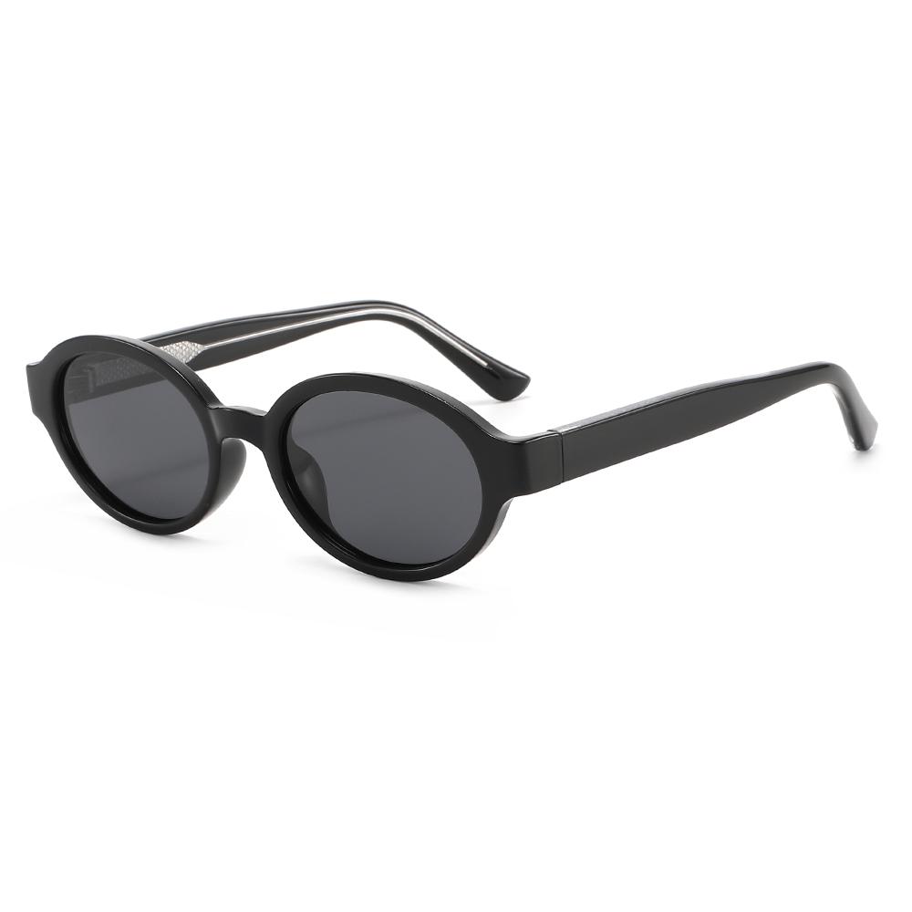 Women's Polarized Small Oval TR Frame Sunglasses Core Insert Temple Multi-color Shades for Driving Travel Street Fashion