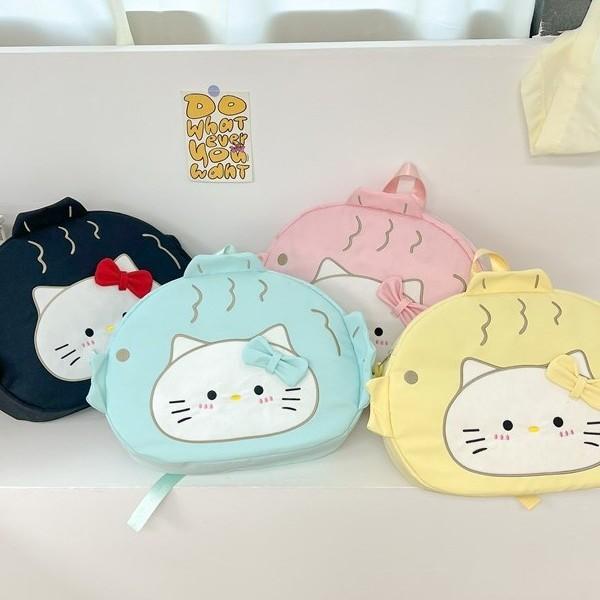 Pattern Backpack Cat Student Large Capacity Outdoor Cartoon Leisure Schoolbag