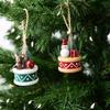 Bear Small Drum Decoration Handmade Christmas Tree Decoration  Table Decoration