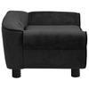 Pet Sofa for Dogs Black 72 x 45 x 30 cm Plush