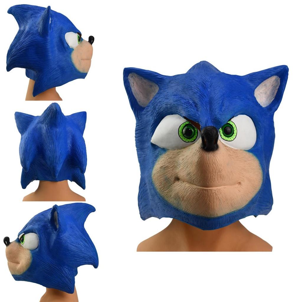 Sonic Hedgehog Mask Realistic And Breathable Halloween Party Prop
