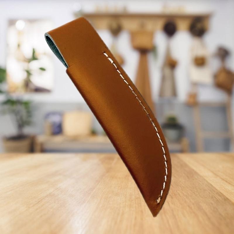 Compact Leather Knife Case with Two Compartments Leather Sheath Knife Pouches Must Have Tool for Outdoor Activities