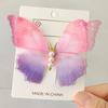 1 Pair Women Hairpin Gauze Butterflies Decor Hair Clips Retro Style Non-slip Durable Hairpin Hair Accessories