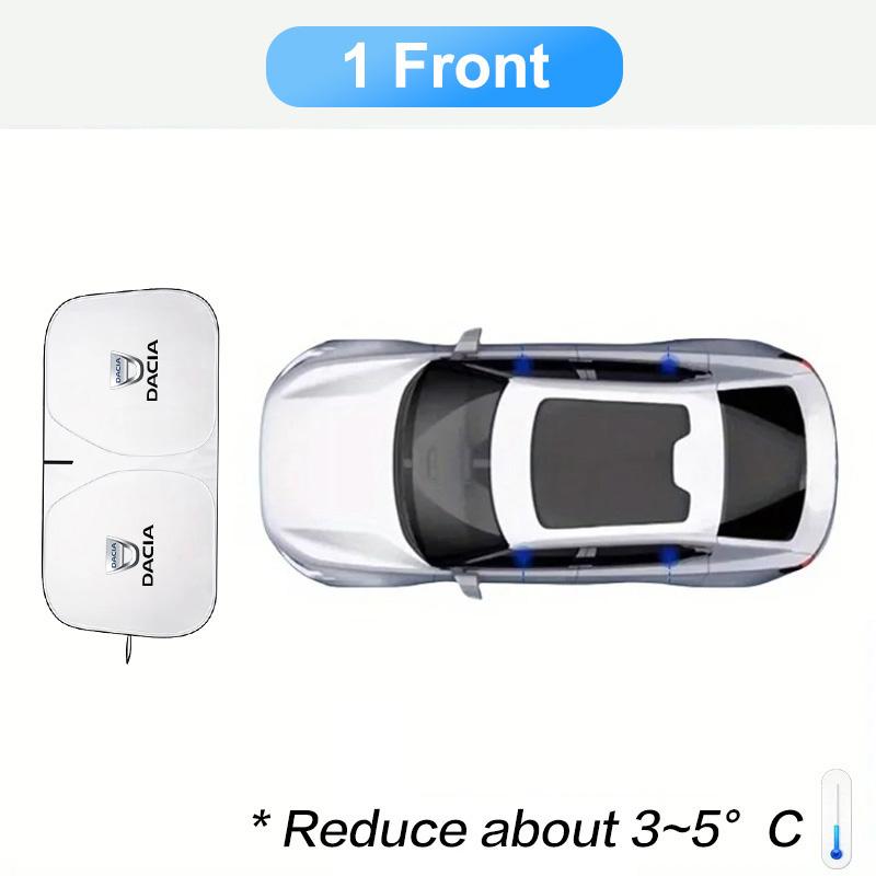 

Car Sun Shade Windscreen Front Window Visor Sun Protect Plaid For Dacia Duster Logan Sandero Jogger Spring Stepway Dokker Lodgy
