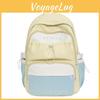 Backpack Trendy Nylon For Girls With Letter Print And Color Blocking Design