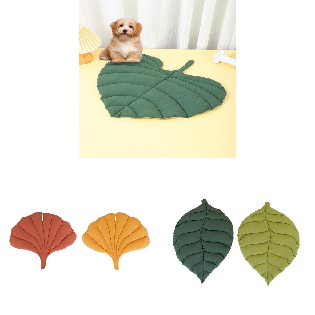 Pet Fall Leaf Seat Cushion With Washable Polyester For Small Dogs And Cats