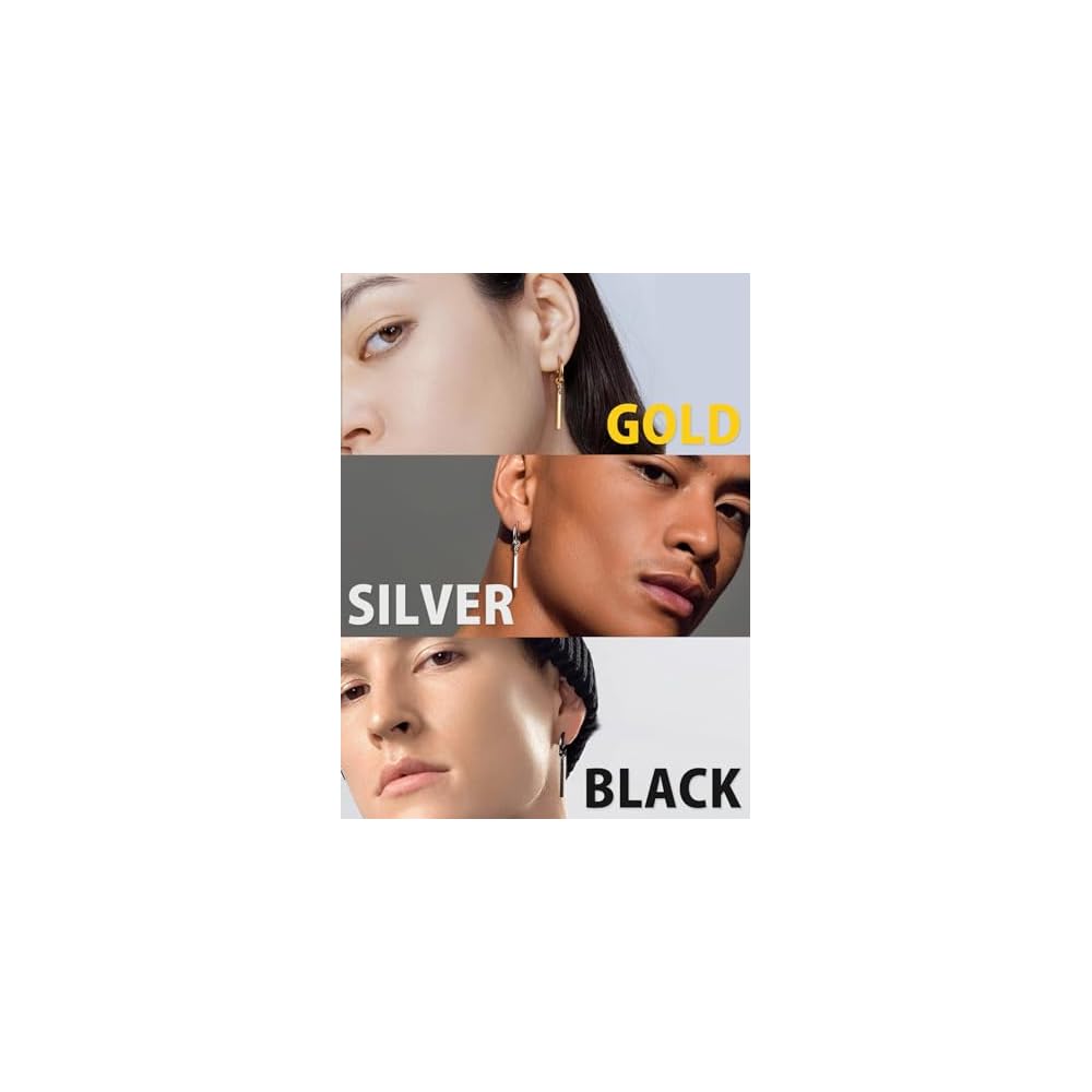 PROSTEEL Ring Earrings, Men's Hoop Earrings, Surgical Stainless Steel, Hypoallergenic, Plate