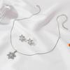 New Set of Jewellery Temperament Simple Full Diamond Snowflake Necklace Snowflake Earrings Valentine's Day Gift 2023