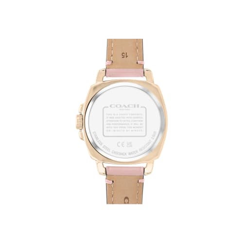 Coach Women's BOYFRIEND Watch, Rose Gold Dial, Pink Leather Strap, 14503981 [Official Import]