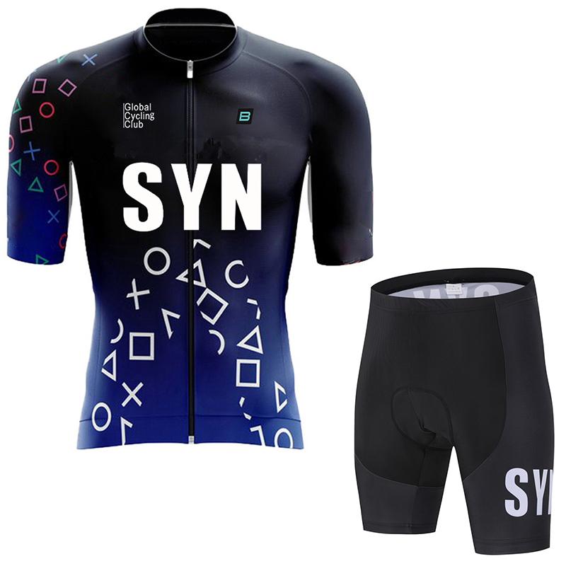 SYN Herren Radsportbekleidung Sommer Rennrad Trikot feuchtigkeitsableitend Radsport Set MTB Radsportbekleidung Radtrikot