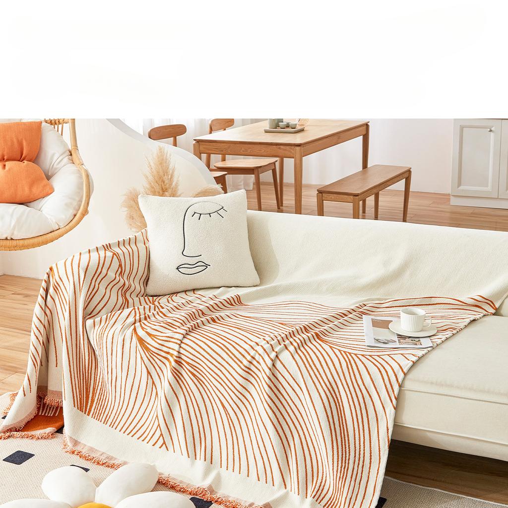 Double-Sided Sofa Cover Towel Ins Style Chenille Four Seasons Universal Skin Blanket All-Inclusive Universal Dust-Proof Cover