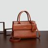 Trendy Retro Handbag Women's Fashion Crocodile Pattern Light Luxury Shoulder Bag Large Capacity Textured Messenger Bag