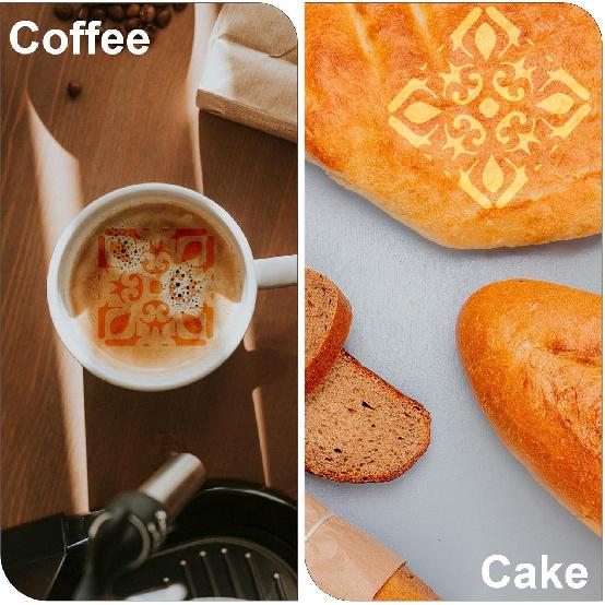 25 Pcs Scroll Tile Cookie Stencils, Royal Icing Cookie Cake Stencils Reble Pattern, Chinoiserie Tiles Airbrush Painting Stencil, Craft Painting