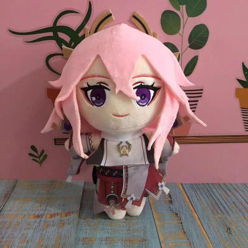 Neues Niedliches Genshin Impact 20cm Plüschtier Set 15 Charaktere Niedliche Weiche Baumwollpuppe Spiel Anime Figur Fans Sammlung Geburtstagsgeschenk für Kinder Heimdekoration