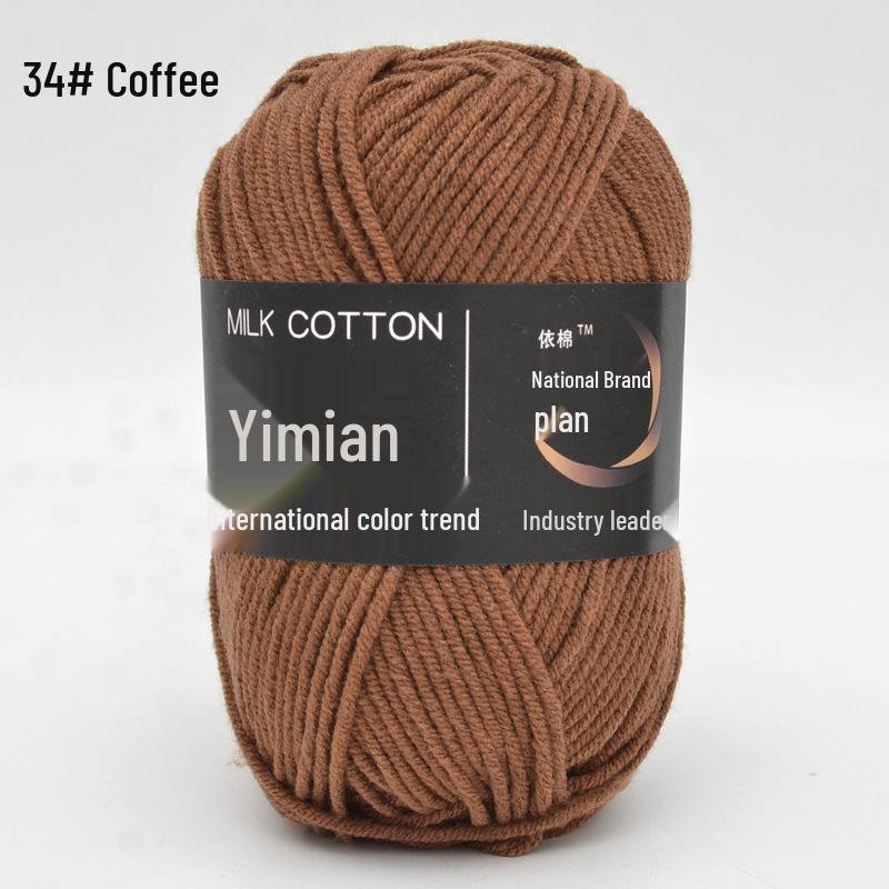 Yimian Milk Cotton Yarn for Baby Crochet: 4 Strands for Dolls, Slippers & Blankets