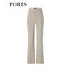 PORTS Women's Grey Marl Wide-Leg Trousers