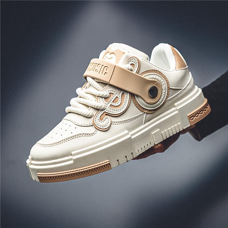 2025 New Men's Designer Skateboard Sneakers Spring Fashion Beige Mens Platform Shoes Hip Hop Sneakers Men Casual Sports Shoes