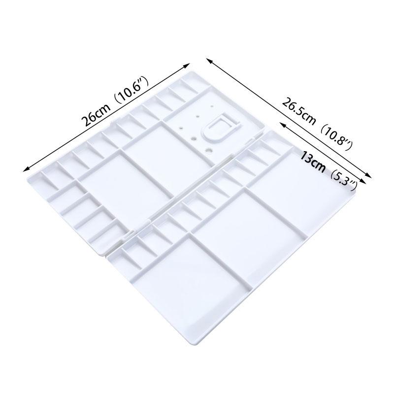 Watercolor Palette Folding Paint Tray Plastic Painting Pallet With 33 Compartmen