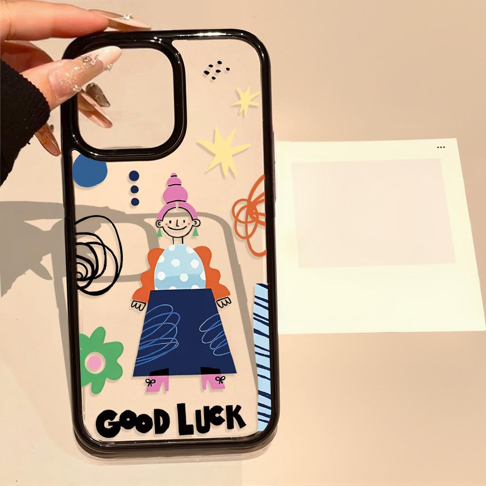 Acrylic Phone Case for iPhone 11 12 13 14 Pro 12 14 16 Pro Max for Samsung A16 A36 A56 S24 FE High-quality Painted Anti-fall Mobile Phone Case