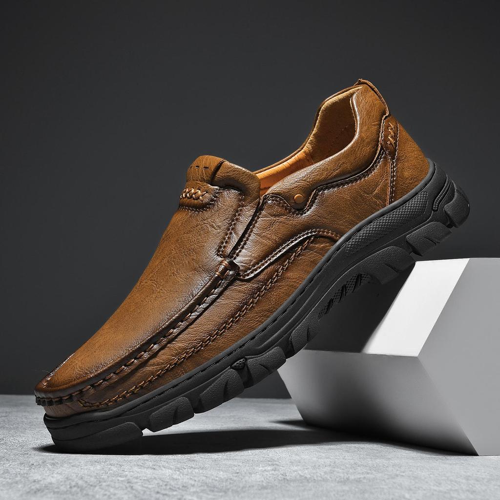 Ručně vyráběné kožené boty Muži Běžné Business Oxfords Boty Pro muže Ploché boty Mokasíny Pánské boty