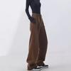 Retro Slimming Melange Wide-Leg Pants for Women - Autumn/Winter Collection