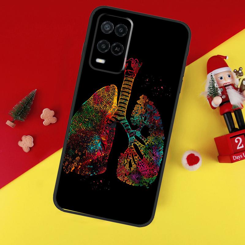 Human Heart Brain Lungs For OPPO A79 A57 A77 A5 A9 A53S A52 A72 A96 A76 A16 A54 A74 A94 A38 A58 A78 A15 A17 Case