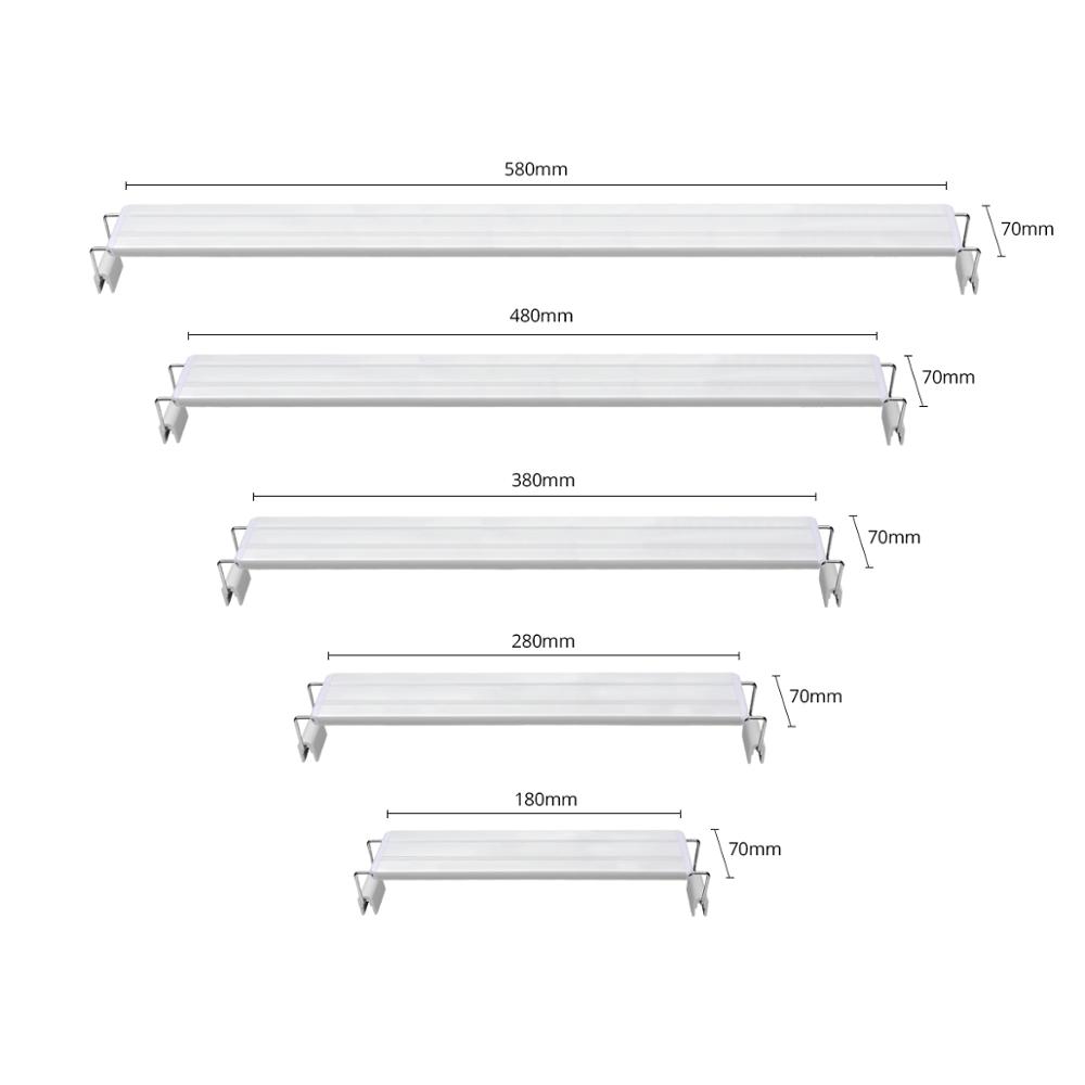 Aquarium-LED-Licht, superschlank, für Aquarien, Wasserpflanzen, Wachstumsbeleuchtung, wasserdicht, helle Clip-Lampe, blaue LED, 18–72 cm, für Pflanzen, 220 V