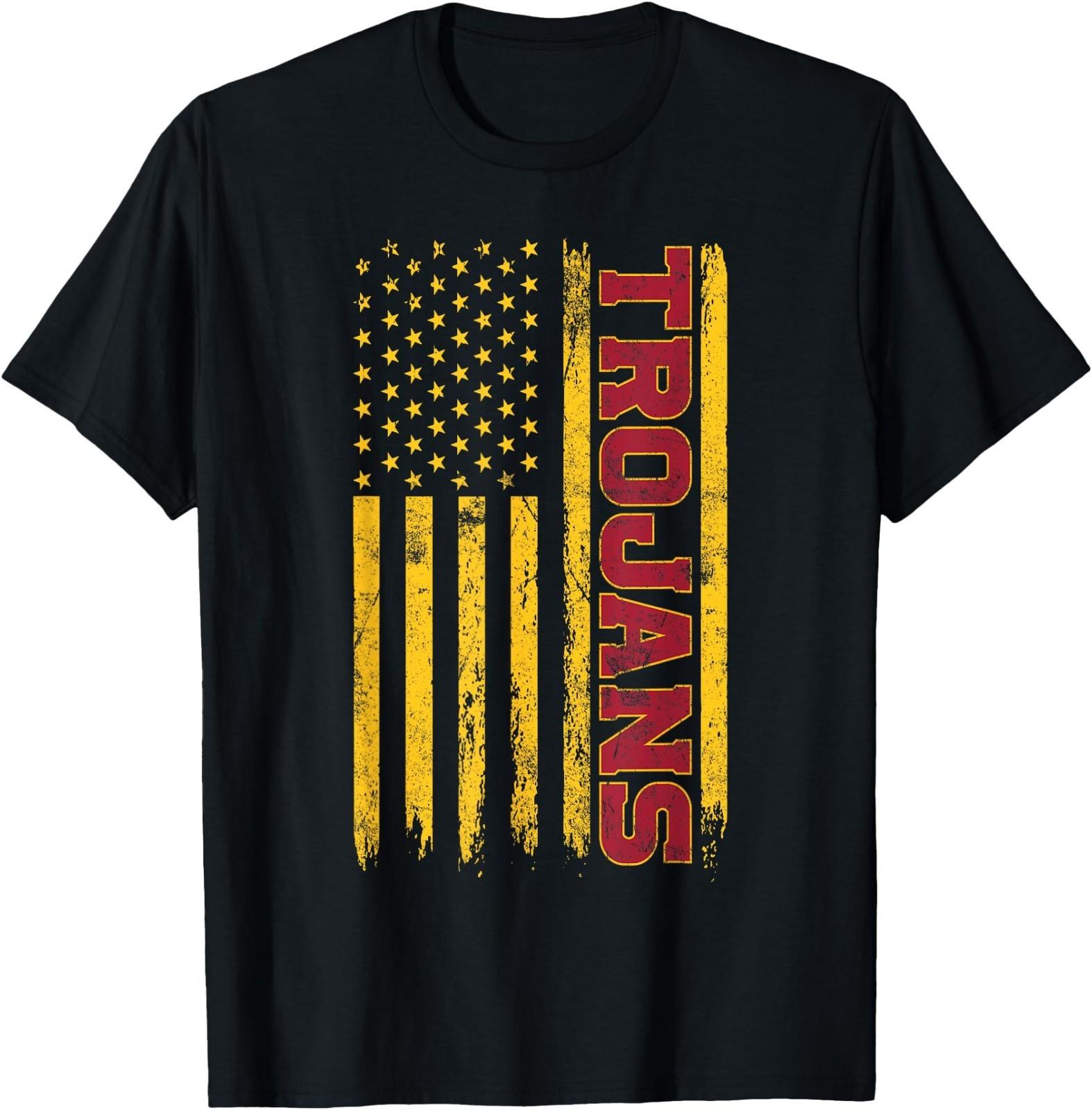 University of Southern California American Flag Trojans T-Shirt XL