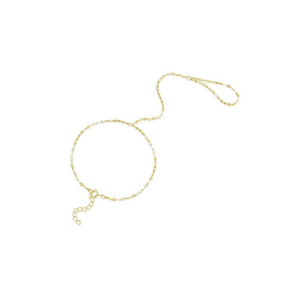 CANNER 925 Silber Herzform Blütenblatt CZ Funkelnder Zirkon Armband Ring Kette Für Frauen Minimalismus Handkette Armbänder