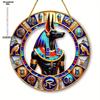 Egyptian Goddess and Pharaoh Acrylic Sun Catcher, Ancient Egyptian Mythological Theme, novelty home decor, Perfect Durable for Bedroom