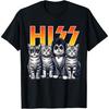 Söt Fräsande Katter Rockar Kattungar Kitty Gungande Musik Kattälskare T-shirt
