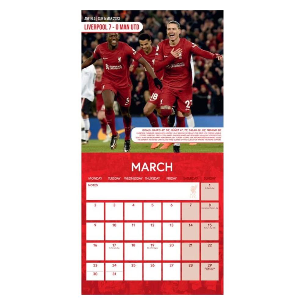 Liverpool FC 2026 Square Wall Calendar