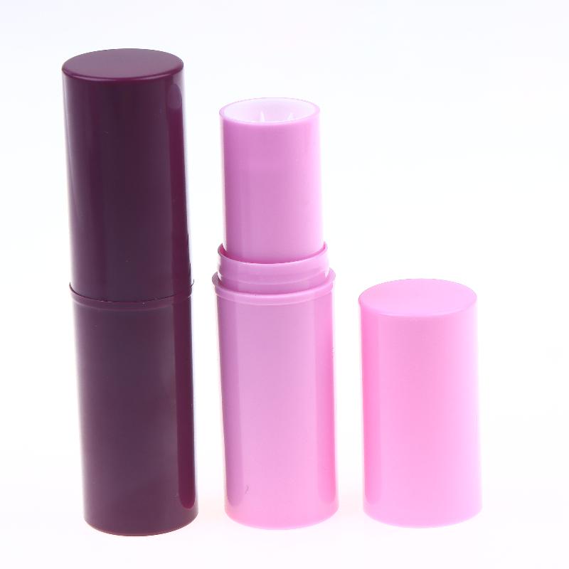 10G Empty Lip Balm Tube With Lids Plastic Purple Perfume Deodorant Highlight Containers Portable Makeup Rotatable Lipstick Tubes