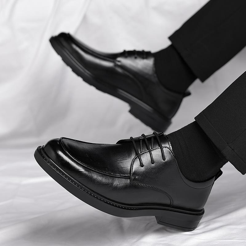 Fashion Leather Fashion Casual Shoes Men Classic Male Business Oxfords Shoes All-match Men Shoes Wedding Vintage Men Leather Footwear