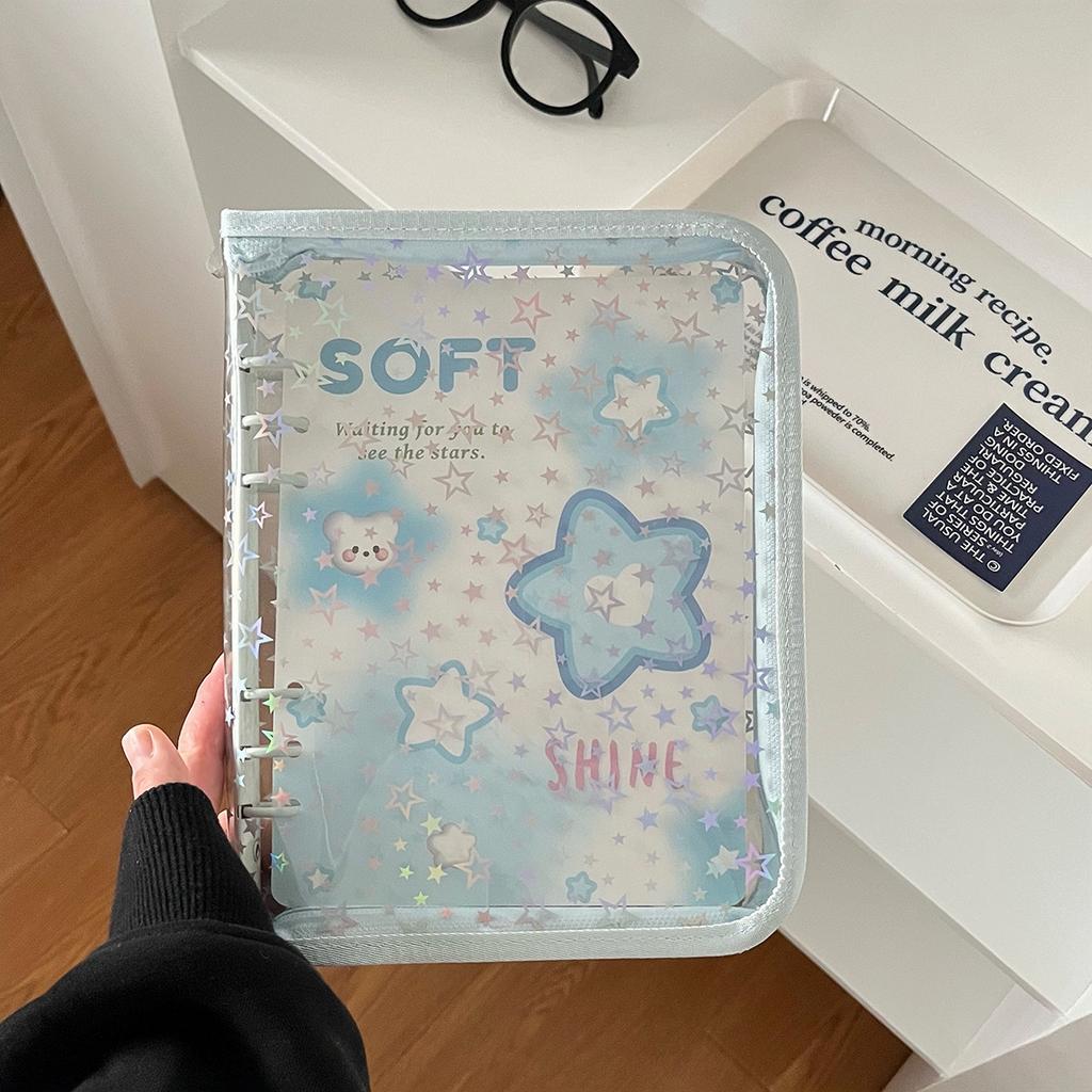 A5 Star transparent copertă binder fotocard suport Idol foto album foto colecție carte fermoar geantă depozitare papetărie