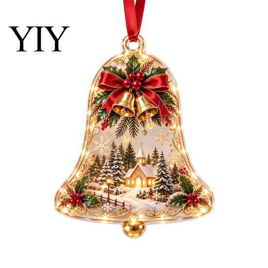 Jahres-Souvenir-Anhänger 2D Weihnachtsmelodie Hängendes Ornament, Baumdekoration mit musikalischem Thema, Saisonale Veranda-Dekoration Klavier Violinschlüssel Geige Glocke