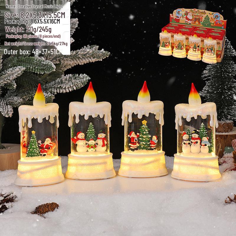 Christmas Crystal Ball Music Box Lantern Ornament