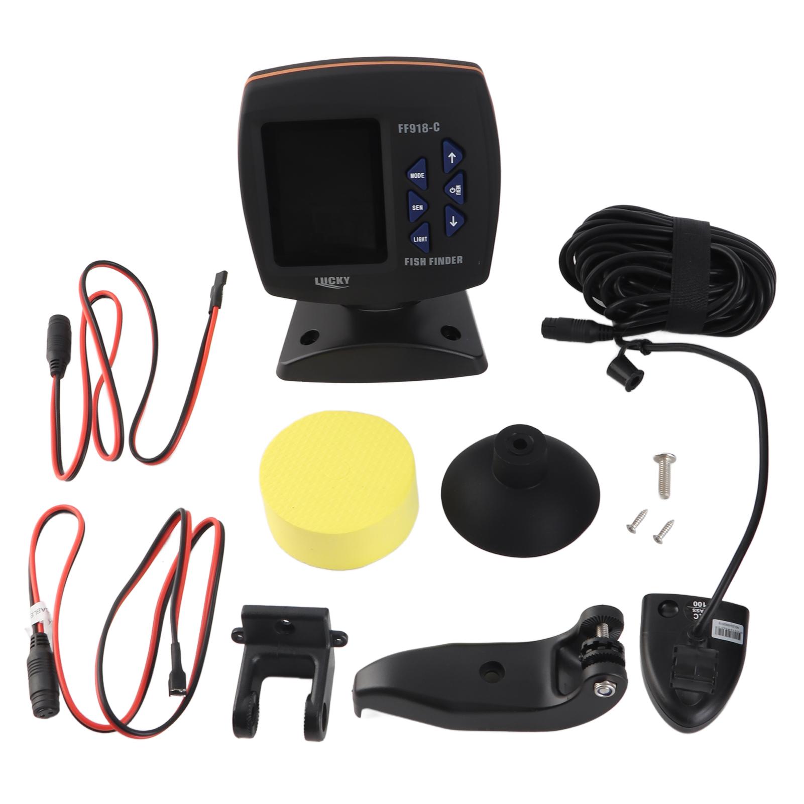 

Цветной экран Эхолот Цветной экран Проводной эхолот Двойная частота 328 футов/100 м Глубина воды Лодочный эхолот