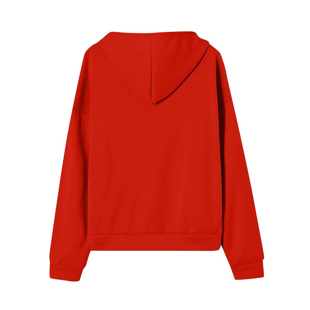 Sweat-shirts à capuche colorés à manches longues pour femmes, style décontracté.
