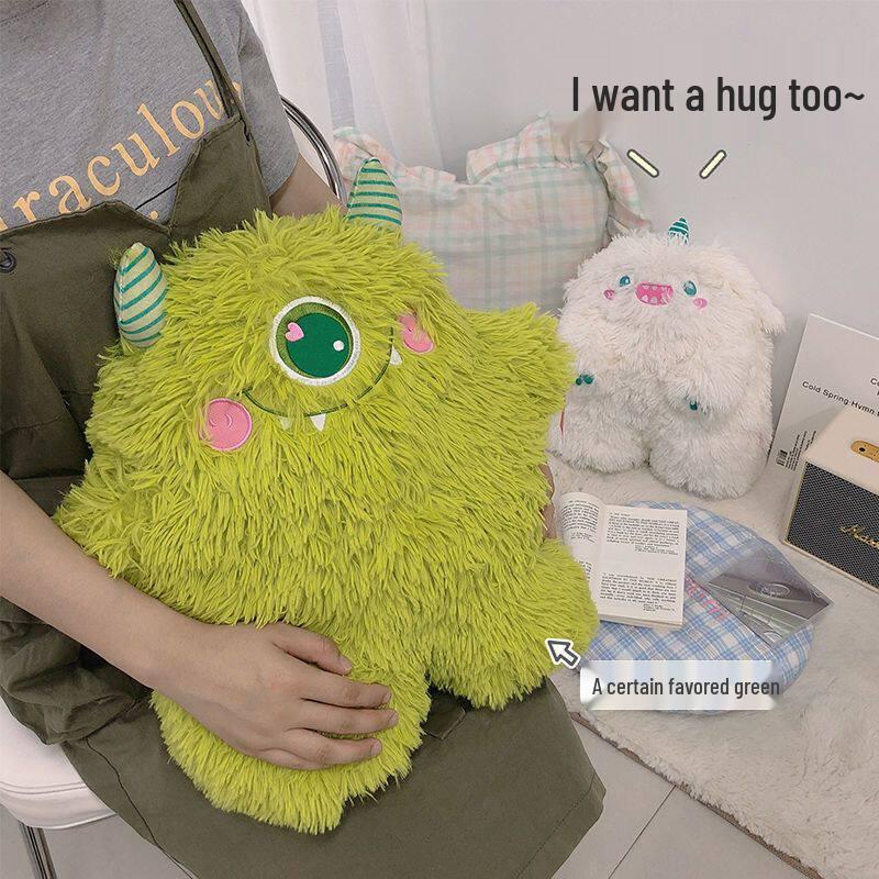 Set Adorabil de Jucării de Pluș Monstru Verde - Păpușă Mică Moale de Monstru pentru Îmbrățișat și Cadouri